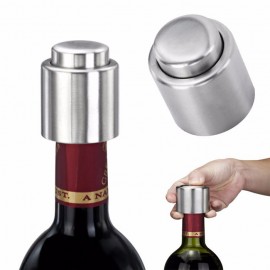 1PCS Stainless Steel  Wine Bottle Stopper Vacuum Red Wine Cap Sealer Fresh Keeper Bar Tools Kitchen Accessories