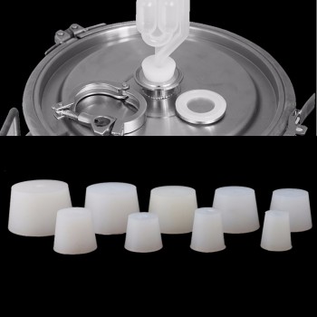 8mm Home Brew Wine Stoppers Silicone Plug With Hole For Airlock Valve Bubbler Grade Silicone Rubber Stopper