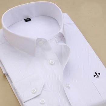 DUDALINA 2018 Men Shirt Plus Size Pocket Long Sleeved Classical Male Shirts Formal Business Shirt Man Embroidery Logo S-9XL