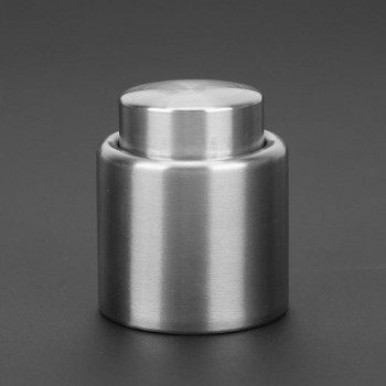 1pc Bottle Stopper Stainless Steel Red Wine Stopper Vacuum Sealed Wine Bottle Stopper Cap Champagne Sealer Bar Kitchen Tools