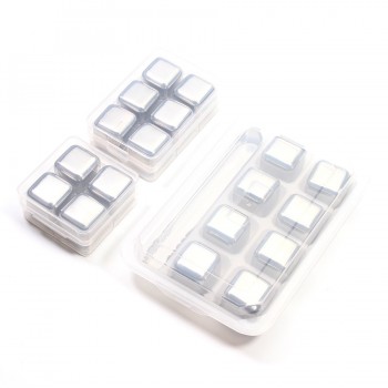 Stainless Steel Ice Cubes, Reusable Chilling Stones for Whiskey Wine, Keep Your Drink Cold Longer, SGS Test Pass