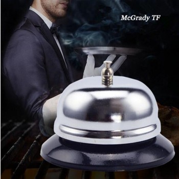 8.5*5.5cm Stainless Steel Bar Bell Desk Kitchen Hotel Counter Reception Restaurant Bar Ringer Call Bell Service Bar Tools