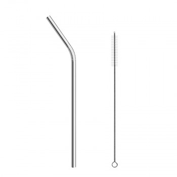 2/4/8Pcs Drinking Straw Reusable Straws with Cleaner Brush Set High Quality Eco Friendly Stainless Steel Metal Straw For Mugs