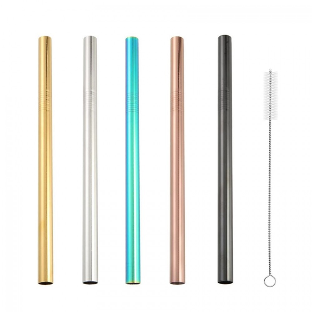 3Pcs Extra Wide Straw Reusable Stainless Steel Drinking Straw Metal Straw For Smoothies Tapioca Pearls Milk Tea Juice Bar Tools