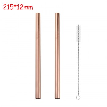 3Pcs Extra Wide Straw Reusable Stainless Steel Drinking Straw Metal Straw For Smoothies Tapioca Pearls Milk Tea Juice Bar Tools