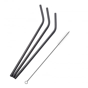 2pc/4pcs Reusable Metal Drinking Straws Colorful Stainless Steel Sturdy Bendy or Upright Drinks Straw for Mugs + Cleaning Brush
