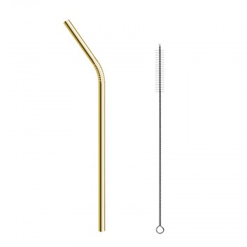 2pc/4pcs Reusable Metal Drinking Straws Colorful Stainless Steel Sturdy Bendy or Upright Drinks Straw for Mugs + Cleaning Brush