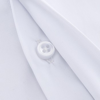 Quality  French Cufflinks cover button turndown collar long sleeve solid plain business men slim fit non-iron dress shirts
