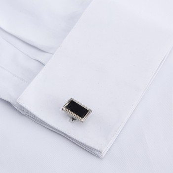 Quality  French Cufflinks cover button turndown collar long sleeve solid plain business men slim fit non-iron dress shirts