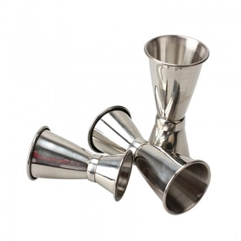 Stainless Steel Bar Wine Cocktail Shaker Jigger Single Double Shot Drink Mixer Wine Pourers Measurer Cup Bar Tools 3 Size