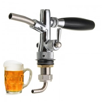 Stainless Steel G5/8 Beer Faucet Adjustable Beer Heads Faucet Flow Control Switch Shank Keg Tap Dispenser