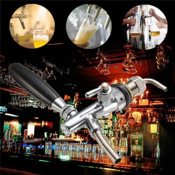 Stainless Steel G5/8 Beer Faucet Adjustable Beer Heads Faucet Flow Control Switch Shank Keg Tap Dispenser