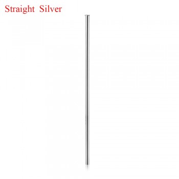5pcs/set Reusable Drinking Straw Stainless Steel Eco-Friendly Straight/ Bend Metal Straw with Cleaner Brush Bar Accessories
