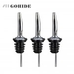 GUH 3pcs/lot Stainless Steel Liquor Spirit Pourer Flow Wine Bottle Pourer Spout Wine Stopper Barware Oil Bottle Wine Pourers