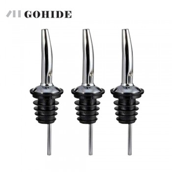 GUH 3pcs/lot Stainless Steel Liquor Spirit Pourer Flow Wine Bottle Pourer Spout Wine Stopper Barware Oil Bottle Wine Pourers