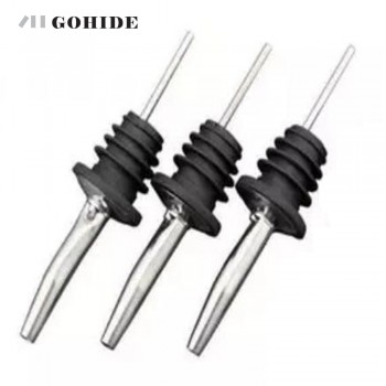 GUH 3pcs/lot Stainless Steel Liquor Spirit Pourer Flow Wine Bottle Pourer Spout Wine Stopper Barware Oil Bottle Wine Pourers