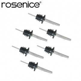6pcs Stainless Olive Oil Steel Free Flow Pourers Liquor Bottle Pourer Wine Spout Dispenser
