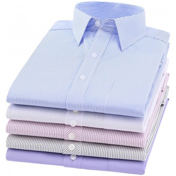 2019 Men Dress Shirt Long Sleeve Slim Brand Man Shirts Designer High Quality Solid Male Clothing Fit Business Shirts 4XL YN045