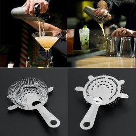 New 1pc Stainless Steel Bar Strainer Cocktail Shaker Ice Strainer Bartender Bar Percolator Colander Ice Strainer Mixed Barware
