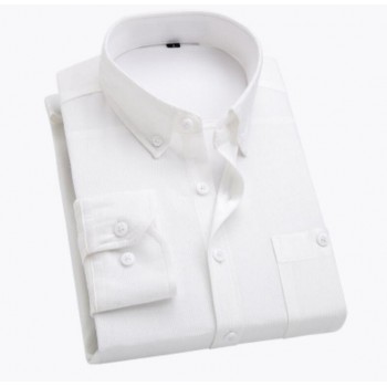 T-Bird 2108 New Shirts Men Clothing Long Sleeves Corduroy Dress Shirt Autumn Brand Casual Mens Shirt Solid Male Slim Fit Shirt