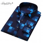 DAVYDAISY 2018 New Arrival 100% Polyester Mens Shirt Fashion Men Print Long Sleeved Shirt Male Slim Fit Brand Clothing DS217