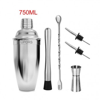 UPORS Cocktail Shaker 550ml/750ml Stainless Steel Wine Martini Boston Shaker Mixer For Bar Party Bartender Tools Bar Accessories