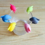 Fun Tongue Party Dedicated Suction Cup Wine Glass 6 pcs  Silicone Label Rubber Wine Glasses Recognizer Marker Wine Accessories