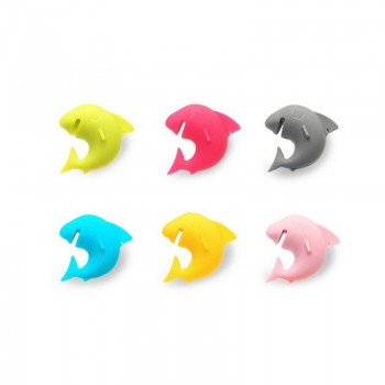 Fun Tongue Party Dedicated Suction Cup Wine Glass 6 pcs  Silicone Label Rubber Wine Glasses Recognizer Marker Wine Accessories
