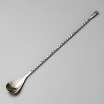 Water Drop Bar Spoon Stainless Steel Fine Thread Bar Spoon Cocktail Stirring Bartender Teardrop Bar Mixing