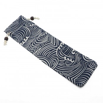 JANKNG 1-Pcs Metal Straw Bags Mutil-Color Resuable Straw Linen Storage Bag Pouch Chopsticks Spoon Tableware Bag Clean Brush