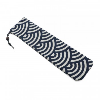 JANKNG 1-Pcs Metal Straw Bags Mutil-Color Resuable Straw Linen Storage Bag Pouch Chopsticks Spoon Tableware Bag Clean Brush