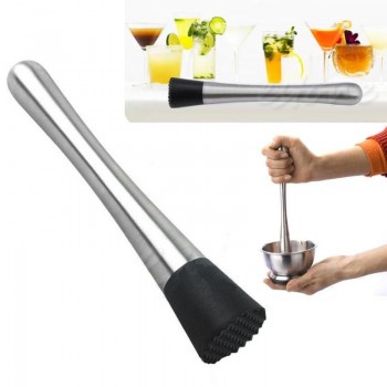 1pcs Stainless Steel Bar Cocktail Mojito Mint Muddler DIY Drink Fruit Ice Cocktail Mixer Muddler Bartenders Barware Bar Tools