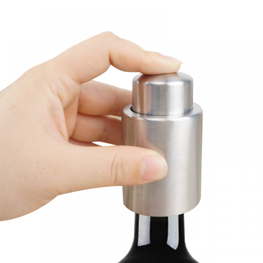 Stainless Steel Vacuum Sealed Red Wine Storage Bottle Stopper Plug Bottle Cap Opener Wine tool Free Shipping
