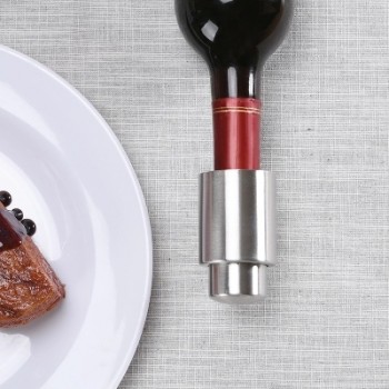 Stainless Steel Vacuum Sealed Red Wine Storage Bottle Stopper Plug Bottle Cap Opener Wine tool Free Shipping