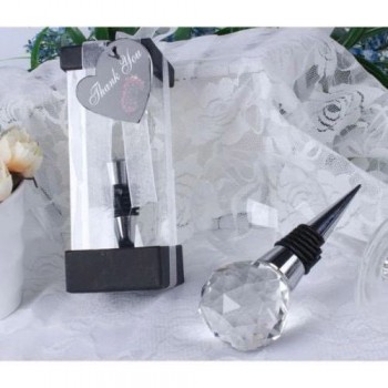 Home Wine Collection Red Wine Bottle Stopper Crystal Glass Vacuum Seale Wine Stopper