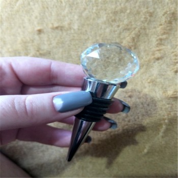 Home Wine Collection Red Wine Bottle Stopper Crystal Glass Vacuum Seale Wine Stopper
