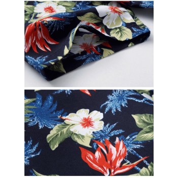 Mens Hawaiian Shirt Male Casual camisa masculina Printed Beach Shirts Short Sleeve brand clothing Free Shipping Plue Size 7XL
