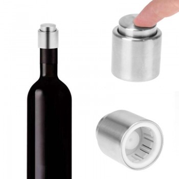 Bottle Stopper Stainless Steel Red Wine Stopper Vacuum Sealed Wine Bottle Stopper Cap Champagne Sealer Bar Kitchen Tools