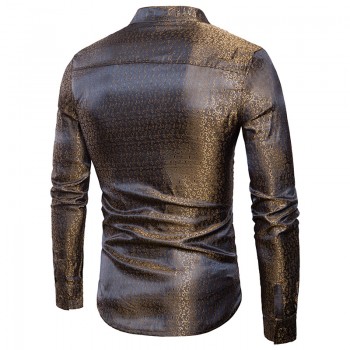 Mens Silk Satin Dress Shirt 2018 Fashion Swallow Collar Long Sleeve Shirt Men Nightclub Party Wedding Casual Shirt Chemise Homme