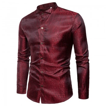 Mens Silk Satin Dress Shirt 2018 Fashion Swallow Collar Long Sleeve Shirt Men Nightclub Party Wedding Casual Shirt Chemise Homme