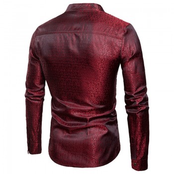 Mens Silk Satin Dress Shirt 2018 Fashion Swallow Collar Long Sleeve Shirt Men Nightclub Party Wedding Casual Shirt Chemise Homme