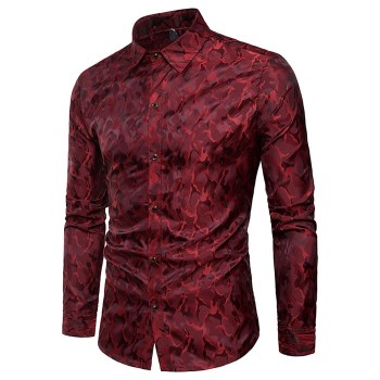 Mens Silk Satin Dress Shirt 2018 Fashion Swallow Collar Long Sleeve Shirt Men Nightclub Party Wedding Casual Shirt Chemise Homme