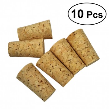 ROSENICE 10pcs Natural Wooden Wine Corks Premium Straight Cork Stopper Excellent for Bottled Wine Bottle Stopper Bar Tools
