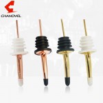 CHANOVEL 2pcs HOT Stainless steel Rose Gold wine Olive Oil Pourer Dispenser Spout Glass Bottle Pourer Black HQ