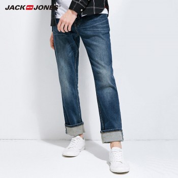 JackJones 2019 Winter New Mens Elastic Cotton Stretch Jeans Pants Loose Fit Denim Trousers Mens Brand Fashion |218132571