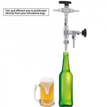 1Pcs 304 stainless steel Counter Pressure CO2 Beer Bottle Filler Home Brewing Wine Beer Bottling Homebrew