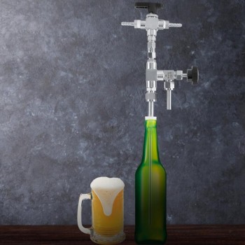 1Pcs 304 stainless steel Counter Pressure CO2 Beer Bottle Filler Home Brewing Wine Beer Bottling Homebrew