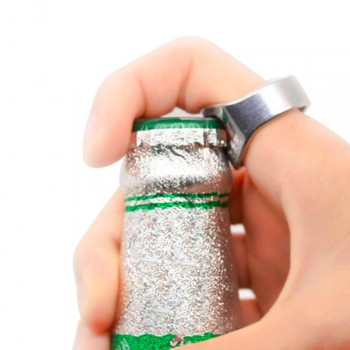 Stainless Steel Creative Bar Tool Beer Bottle Opener Creative Versatile Finger Ring Ring-Shape Beer Bottle Opener Bartender Tool