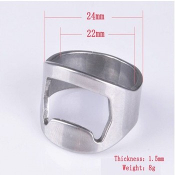 Stainless Steel Creative Bar Tool Beer Bottle Opener Creative Versatile Finger Ring Ring-Shape Beer Bottle Opener Bartender Tool