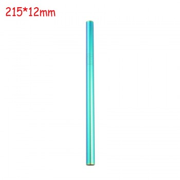 Reusable  Wide Metal Drinking Straws 304 Stainless Steel Sturdy Straight Drinks Straw with Cleaning Brush Bar Party Accessory